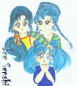 The Ice Senshi!  Miyuki (Aquaris), Yukiko (Hoth) and Aisu (Chibi Hoth)   (122921 bytes)