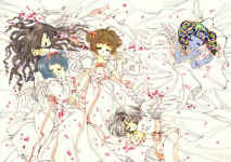 Chibi's sleeping - Minae (Honoghr), Yukiko (Hoth), Ciel (Centrali),Chikako (Myrkr), and Kirana (Omwat) by Minae (Honoghr)    (90695 bytes)