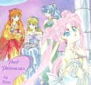 Four past-life princesses - Ippin (Yavin), Priire (Asteroid), Yukiko (Hoth) and Annika (Bakura) by Yukiko   (69062 bytes)