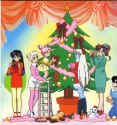 Helping the Earthborn celebrate Christmas - Nom (Dathomir), Annika (Bakura) , Ame (Chibi Serenity), Kirana (Omwat), Shuoro (Chibi Bespin), and Ciel (Centrali) by Annika   (100904 bytes)