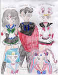 Mimban (Ryo), Corellian Knight (Souru), Bakura (Annika), Calamari (Nami), and Chibi Tatooine (Yoshiko)    (204343 bytes)