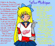 Sailor Michigan (Chikako/Myrkr) - "Senshi of Great Lakes and Automobiles, I am Sailor Michigan!"  (139321 bytes)