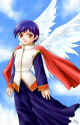 Fallen Angel Kokou, Reikou's twin sister - the only fallen angel to become human.  (43791 bytes)