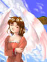 Chika - her hair down- when she becomes one of the fallen angels.  (46756 bytes)